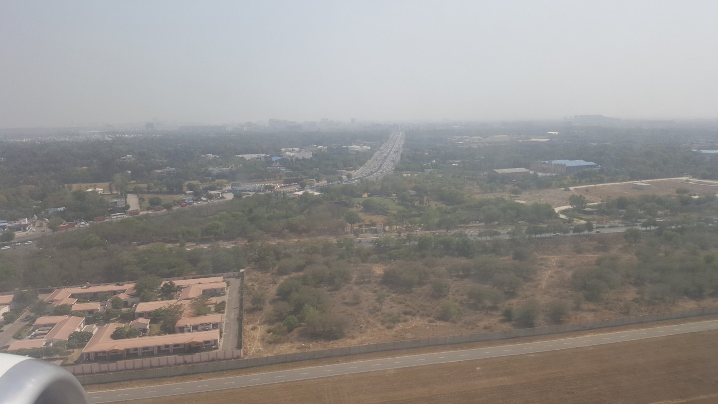 India vanuit het vliegtuig