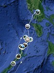 Mijn route van de afgelopen vier weken door Palawan