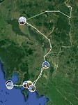 Mijn route van drie weken door Cambodja