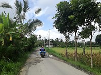 Vanaf de scooter