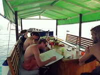 Druk bezig om de dive sites te tekenen