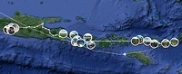 Mijn route van de afgelopen 3 maanden door Indonesië