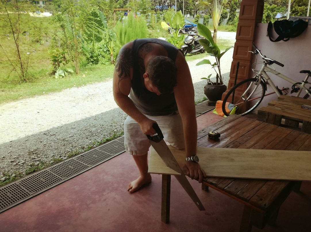 Steve deed het mannelijke werk :p