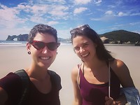 Met Sarah naar Wharariki Beach