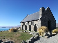 Het beroemde oude kerkje in Tekapo