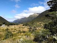 Korte pitstop op de Lewis Pass!