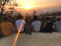 Zonsondergang Pai canyon