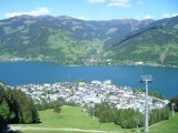 Zicht op Zell am See en Thumersbach