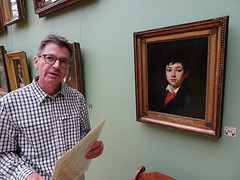 Peter geeft een toelichting in het Tretyakov museum
