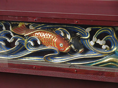 Ueno-park Tokio. Detail aan de Shinto-tempel