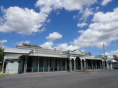 Mount Morgan, antiek Australië. Hier zocht men goud