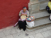 Oaxaca. Indiaanse  - straatvenster