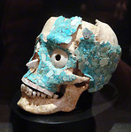 Oaxaca. Schedel. In Maya-tombe gevonden