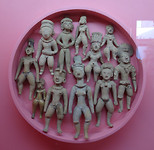 Begrafenis figuren uit Veracruz. (Museo Rufino Tamayo)