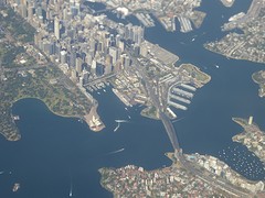 sydney cove, harbour bridge, opera house vanuit de lucht