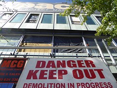 demolitian site, danger keep out