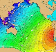 Tsunami 1960 reist door de Stille Oceaan