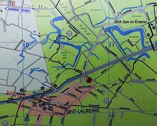 Kaart Krekengebied Sint-Laureins