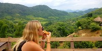 Leftover pizza with a view