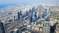 zicht vanaf de Burj Khalifa