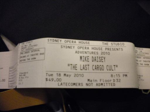 Mike Daisy comedian in Opera house!