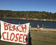 Beach closed