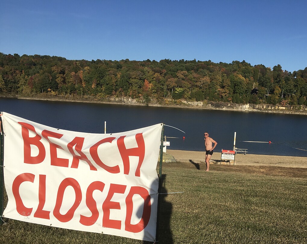 Beach closed