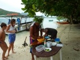 Lunch op de motu