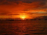 Laatste zonsondergang op Tahiti