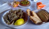 lunchen aan het strand