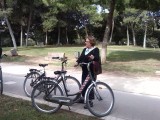 fietsen over de vroegere rivierbedding Turia