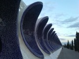 de buitenmuur van Umbracle: Valencia is ook beroemd om keramiek
