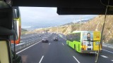 op weg naar het vliegveld