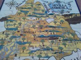 tegeltableau over de landbouw in de provincie Sevilla