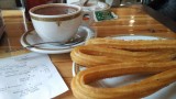 even ontbijten: chocolate con churros