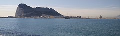 de rots van Gibraltar, we hebben mooi uitzicht vandaag