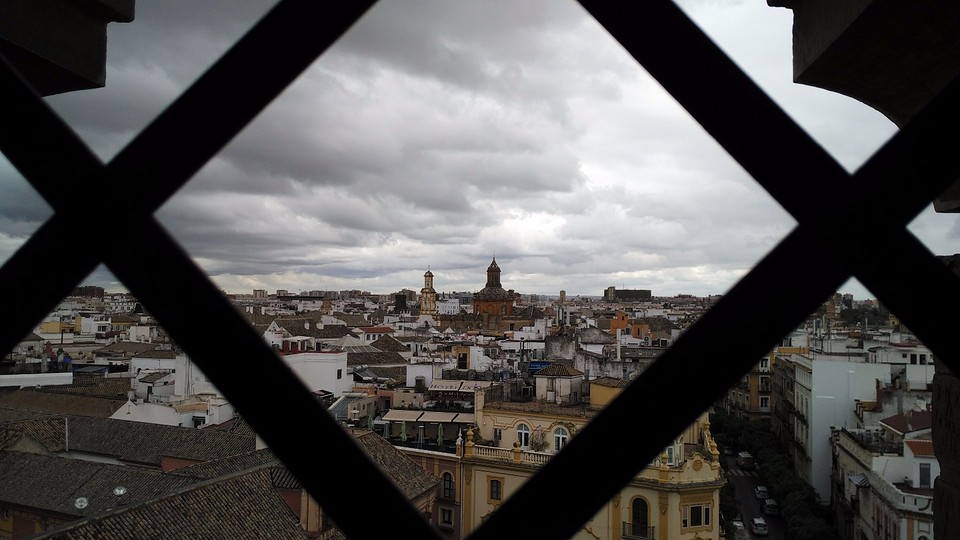 even de 34 schuine hellingen van de Giralda beklimmen