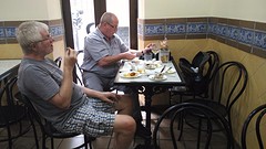 samen tapas eten met Ed, even overgekomen vanuit El Puerto de Santa maria naar Cadiz