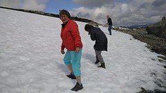 even door de sneeuw lopen!!