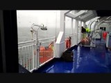 oefenen met de reddingsboot bij de aankomst in Newcastle