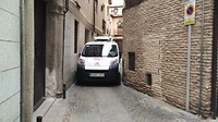 achteruit het straatje inrijden: knap!!