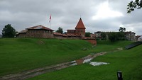 de gerestaureerde burcht van Kaunas
