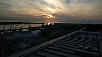 zonsondergang op het Haf tussen Klaipeda en Koerse Schoorwal