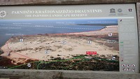 Parnidisduin met achter de stippellijn de Russische enclave Kaliningrad