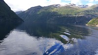 we draaien de Geiranger fjord op