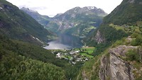 zicht op Geiranger