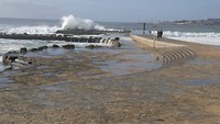 je ziet nu nog een stuk strand