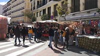 ook nog even een klein stukje over de Rastro, vlooienmarkt, lopen