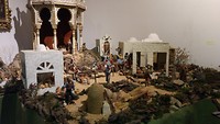de Kerststal staat er permanent