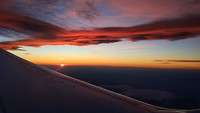 zonsondergang op weg naar huis